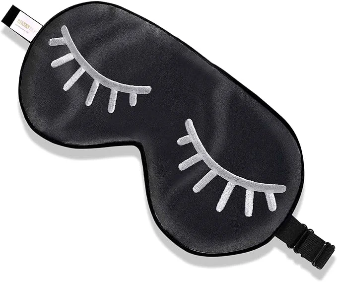 Elegant ZIMASILK Natural Silk Sleep Mask Blindfold Adjustable Super-Smooth Soft Reusable
