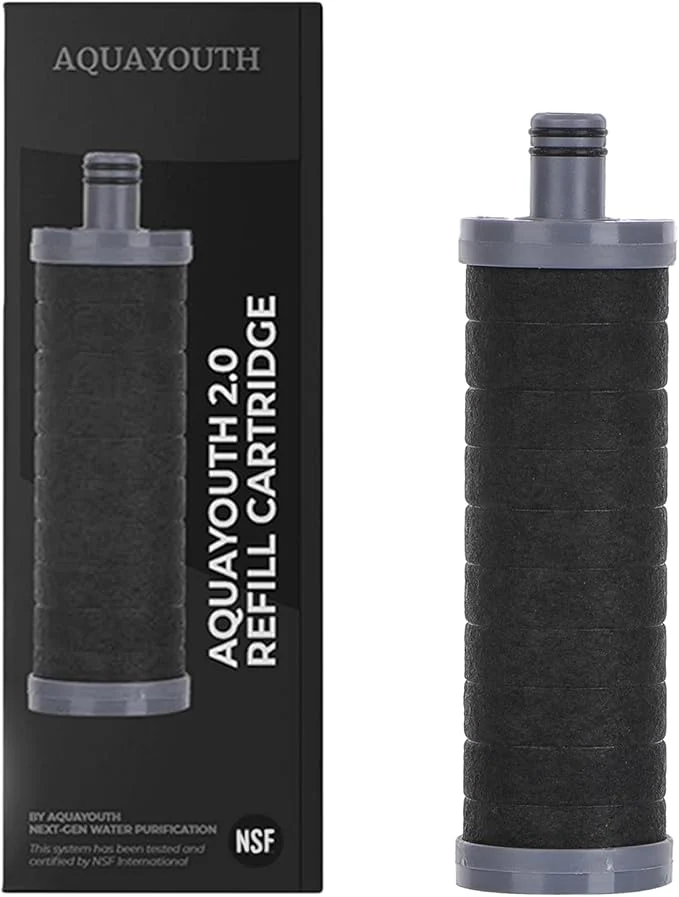 Official AQUAYOUTH 2.0 Carbon Shower Head Filter Removes Chlorine Heavy Metals Healthy