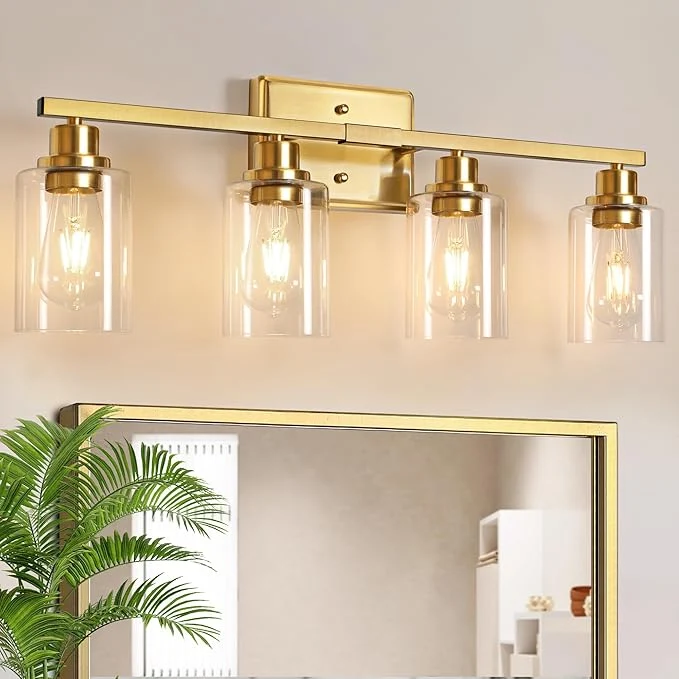Organic Unicozin Modern Bathroom Light Fixtures 4 Light Vanity Lights Over Mirror Excellent