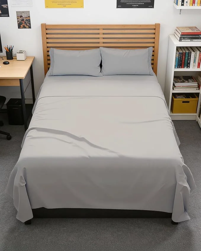Responsible Full XL Bed Sheet - 4 Piece Full XL Bed Sheets Set - Soft Breathable amp Cooling - Hotel Luxury Bedding for Women Men Kids Teens Boys amp Girls - Deep Pockets Comfy Fade amp Wrinkle - Light Grey High-End