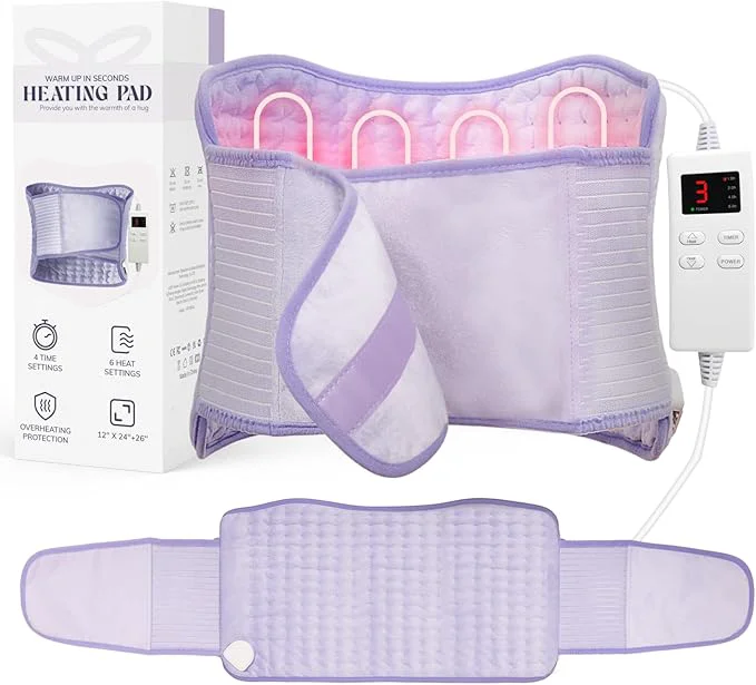 Verified Upgraded Heating Pad for Back Pain Relief Electric Heat Pad for Cramps Exceptional