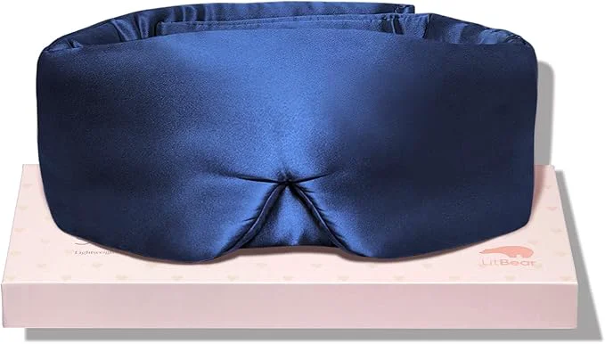 Genuine LitBear Silk Sleep Mask for Side Sleeper Eye Mask Sleeping for Women Men High-Performance