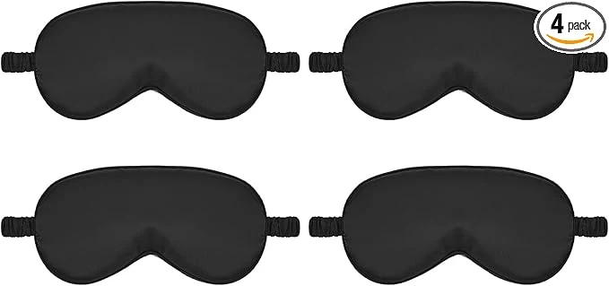 Durable Silk Sleep Eye Mask 4 Pack Mulberry Silk Sleep Mask Eye Cover Blindfold Natural