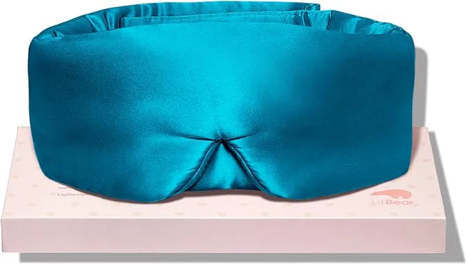 Smooth LitBear Silk Sleep Mask for Side Sleeper Eye Mask Sleeping for Women Men Trusted