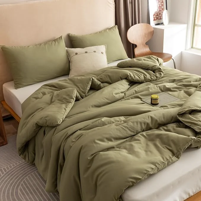Fine Crafted ROSGONIA Twin Twin XL Comforter Set for College Girls Boys Olive Green 1 Comforter amp 1 Pillowcase Soft Kids Comforter Sets All Season Dorm Bedding Dependable