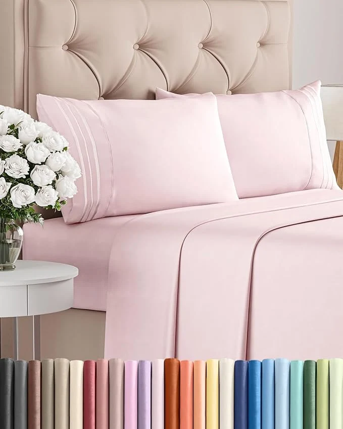 Exceptional Full Size 4 Piece Sheet Set - Comfy Breathable amp Cooling Bed Sheets Set - Hotel Luxury Bedding for Women Men Kids Teens Boys amp Girls - Deep Pockets Soft Wrinkle - Oeko-Tex - Lavender Pink Official