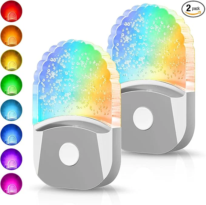Easy-to-Use DORESshop 8-Color RGB LED Night Lights Plug Into Wall Color Changing RGB LED Specialty