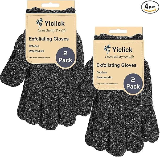Powerful Yiclick Heavy Exfoliating Gloves Exfoliating Body Scrubber High-Performance