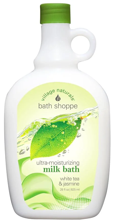 Environmentally Friendly Village Naturals Bath Shoppe White Tea Milk Bath 28 fl oz Flexible