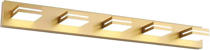 Advanced SineRise LED Modern Bathroom Vanity Light Fixtures Matte Gold Modern Acrylic Classic
