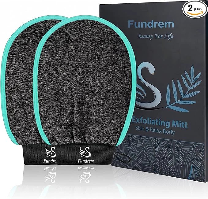 Refined Exfoliating Gloves 2 Pcs Exfoliating Body Scrubber Authentic