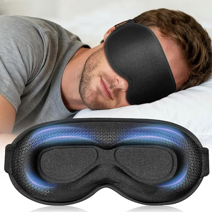 Contemporary Weighted Blackout Sleep Mask for Men 3D Contoured Zero Eye Pressure Fashionable