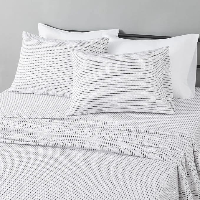 Original Design Amazon Basics Lightweight Microfiber 4-Piece Bed Sheet Set Plum Printed Full Contemporary
