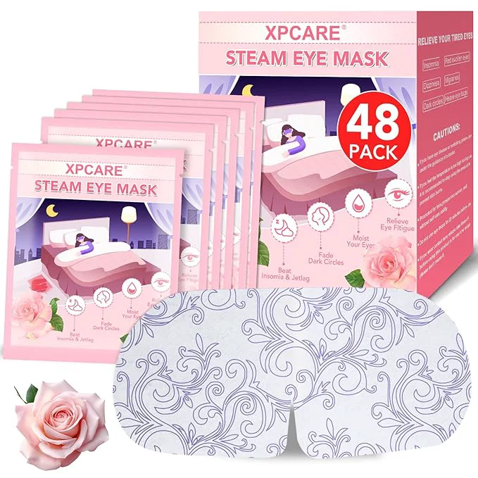 Trusted XPCARE 48 Pack Steam Eye Masks for Dry Eyes Self Heated Steam Warm Eye Mask Advanced