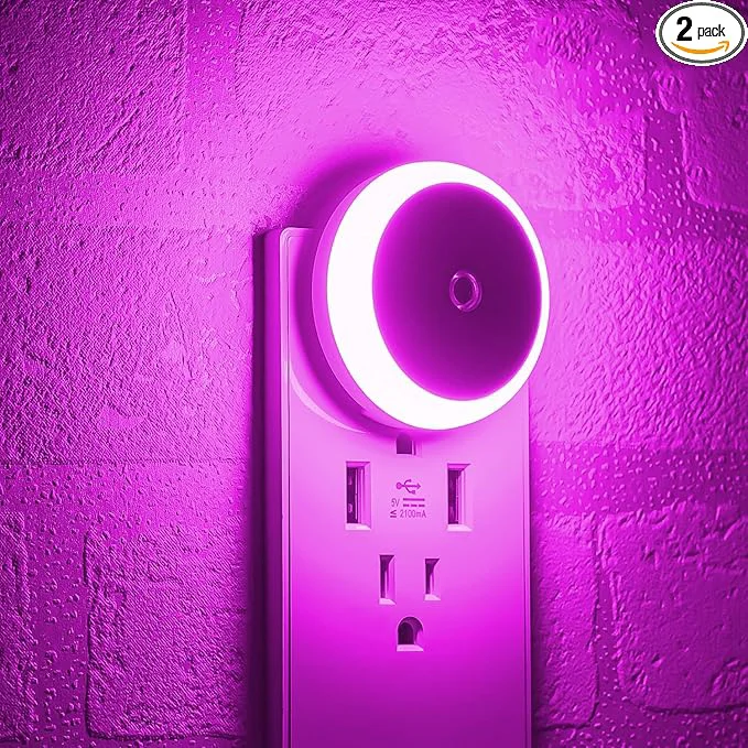 Proven myCozyLite Pink Light Night Light Plug in Home Decor Dusk to Dawn Sensor Refined