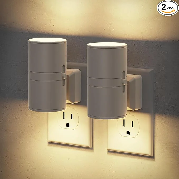 Relaxed JandCase Night Lights Plug into Wall Dimmable Gray Night Lights Modern