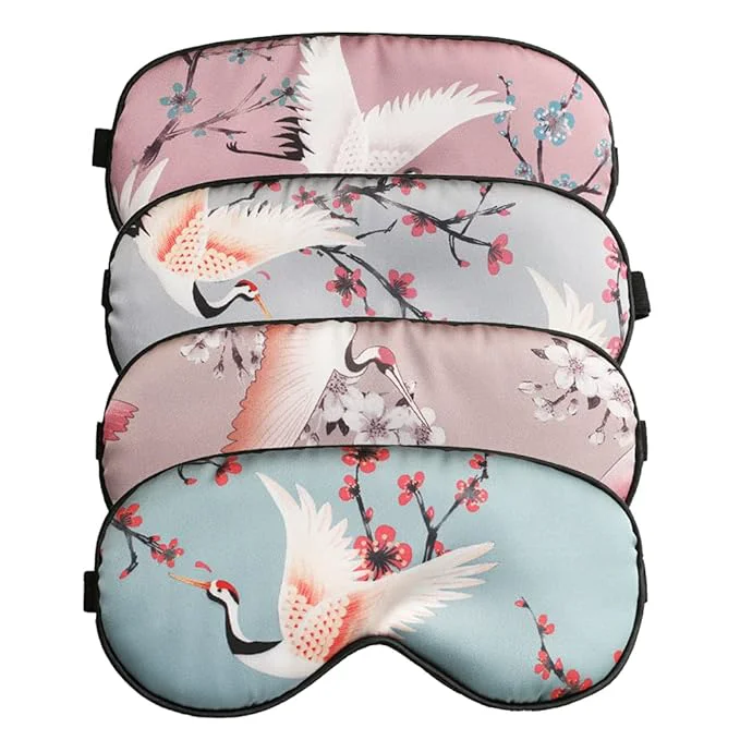 Trusted 4-Pack Silk Satin Eye Mask Classic Painting Arts Sleep Mask Blindfold Eco-Friendly