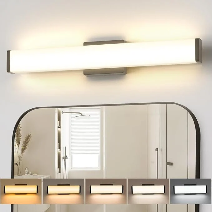 Versatile Amico Bathroom Vanity Light Over Mirror 32 inch Dimmable 5CCT Led Vanity Lights Refined