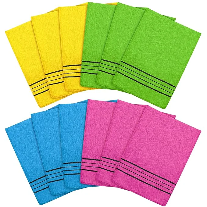 Smart Tatuo 12 Pieces Korean Exfoliating Mitt Glove Italy Towel Body Skin Scrubber World-Class