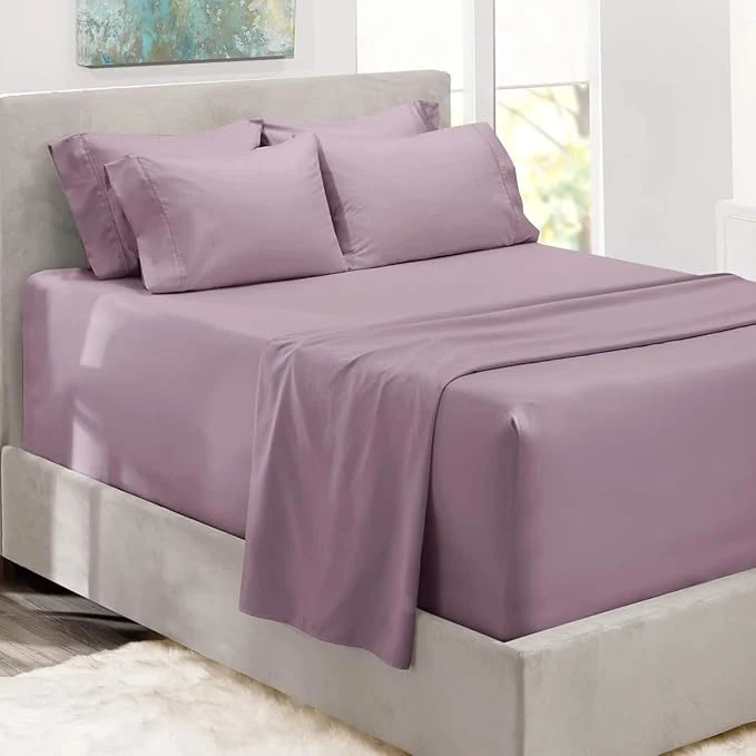Consistent Hearth amp Harbor Bed Sheets Luxury Soft 6 Piece Bed Sheet Set Extra Deep Pocket Fitted Sheets Fits Mattress up to 21 quot Double Brushed Bedding Sheets amp Pillowcases Refined