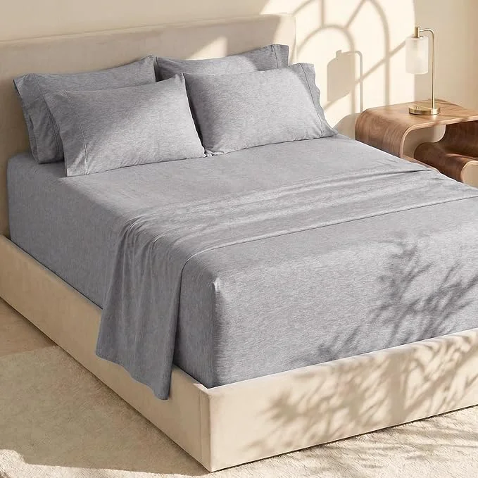 Superior Hearth amp Harbor Bed Sheets Luxury Soft 6 Piece Bed Sheet Set Extra Deep Pocket Fitted Sheets Fits Mattress up to 21 quot Double Brushed Bedding Sheets amp Pillowcases Innovative
