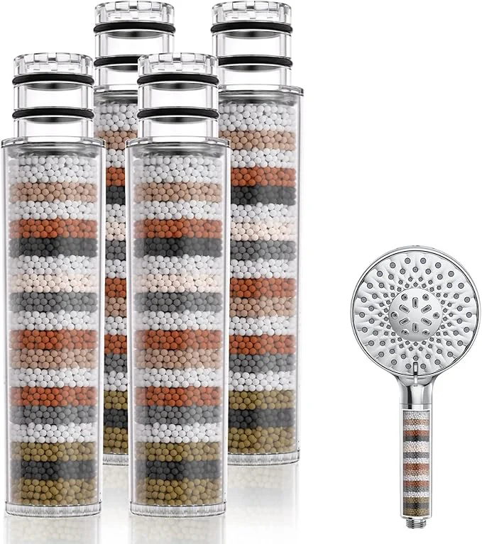 Refined SR SUN RISE Shower Filter for Handheld Shower Head 4 Pack Filters Elite