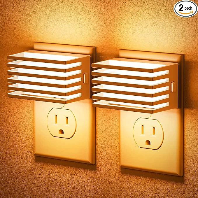 Responsible JandCase Amber Night Light Night Lights Plug into Wall Green