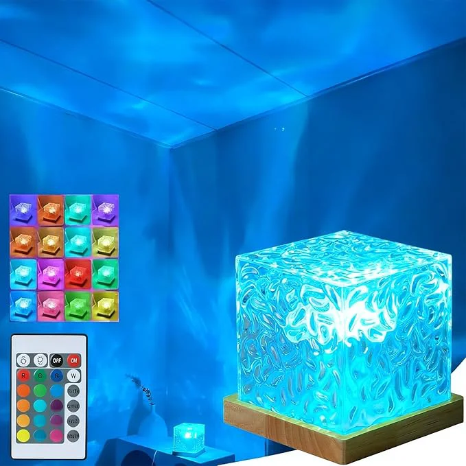 Top-Quality Aurora Ocean Wave Lights Projector No Wiring Touch Cube Color Changing Light High-End