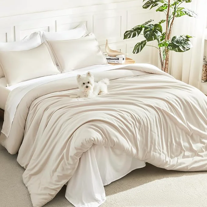 Expertly Made Litanika Twin Twin XL Comforter Set Beige 2 Pieces Lightweight Solid Bedding Comforter Set All Season Fluffy Bed Set 66x90In Comforter amp 1 Pillowcase Carefully Designed