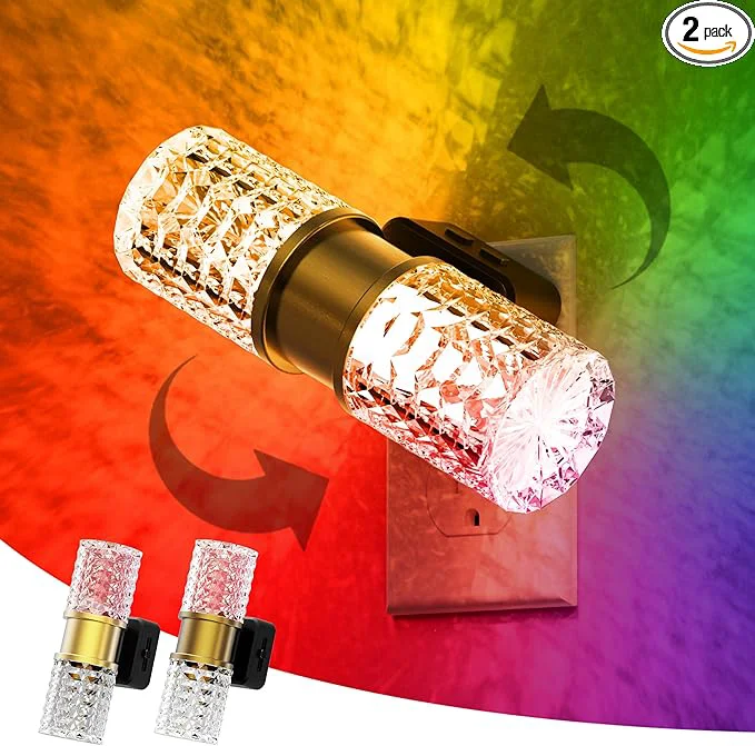 Premium L LOHAS LED Night Light Night Lights Plug into Wall 2 Pack 10-Color RGB Reusable