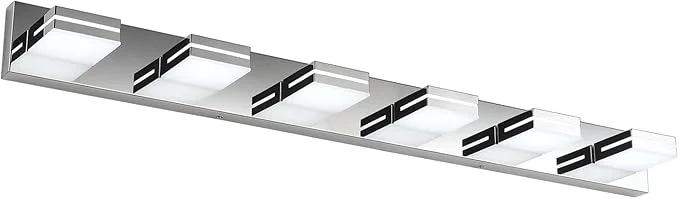 Efficient SineRise LED Modern Bathroom Vanity Light Fixtures Chrome Modern Acrylic Artisan