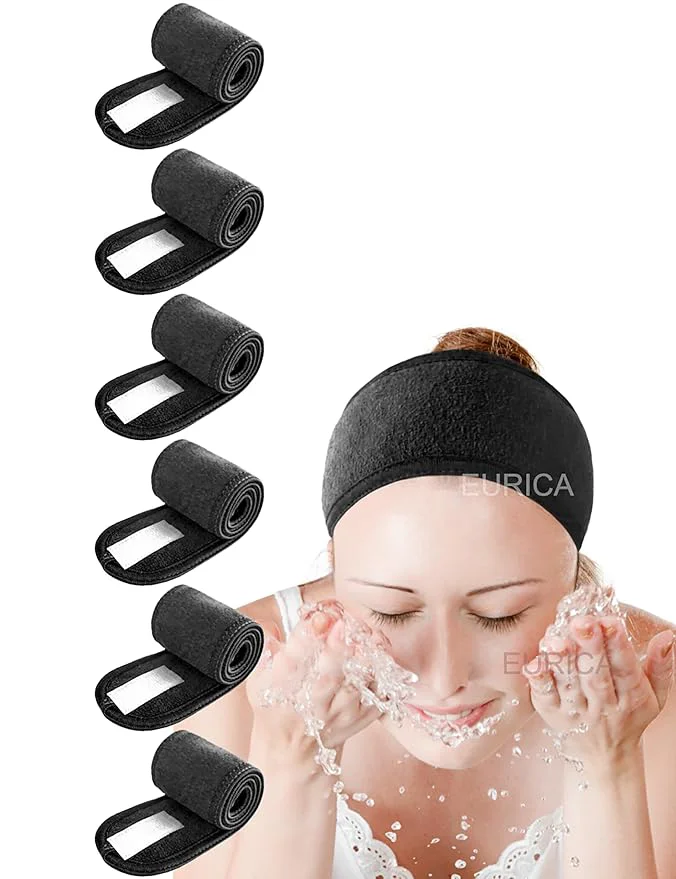 Fine EUICAE Hair Wrap Headband 6 Pack Non-slip Stretchable Washable Makeup Headband Consistent