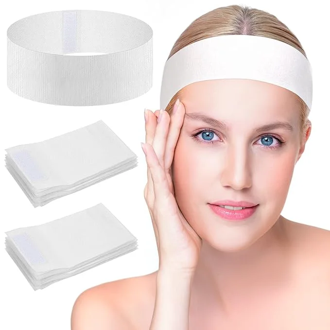 Practical Sublaga 40 Pack Spa Headband for Women Disposable Skincare Headbands for Selected
