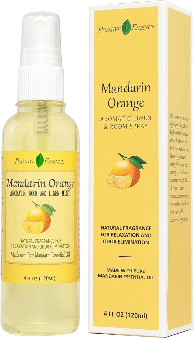Elegant Mandarin Orange Linen and Room Spray Natural Air Freshener Made Safe