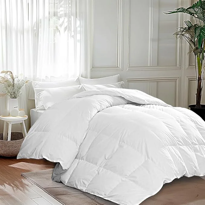 Carefully Designed Martha Stewart White Goose King Size Feathers Down Fiber Comforter Cotton Duvet Insert King Hotel Luxury Hypoallergenic Comforter 68oz All Season Medium Warmth 106 x 90 Inch Quality