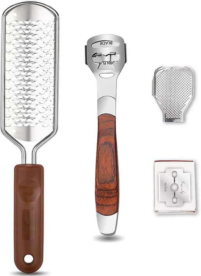 Selected Colossal Foot Rasp Wood Handle Callus Shaver Pedicure Foot File Kit Professional