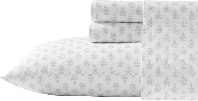 Unique Laura Ashley - King Sheets Lightweight amp Breathable Cotton Percale Bedding Set with Matching Sham s Oeko-Tex Francesca Grey King Authentic