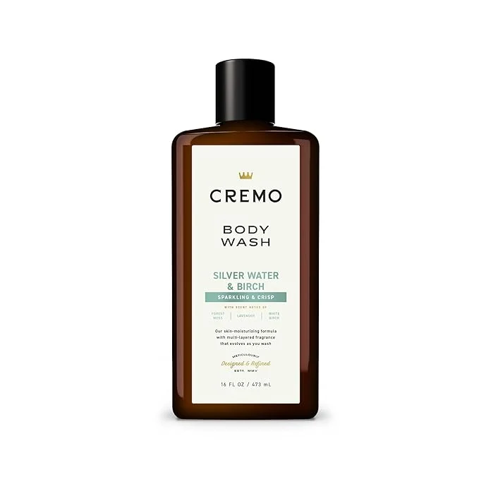 Secure Cremo Body Wash for Men Rich-Lathering Silver Water Birch 16 Fl Oz World-Class