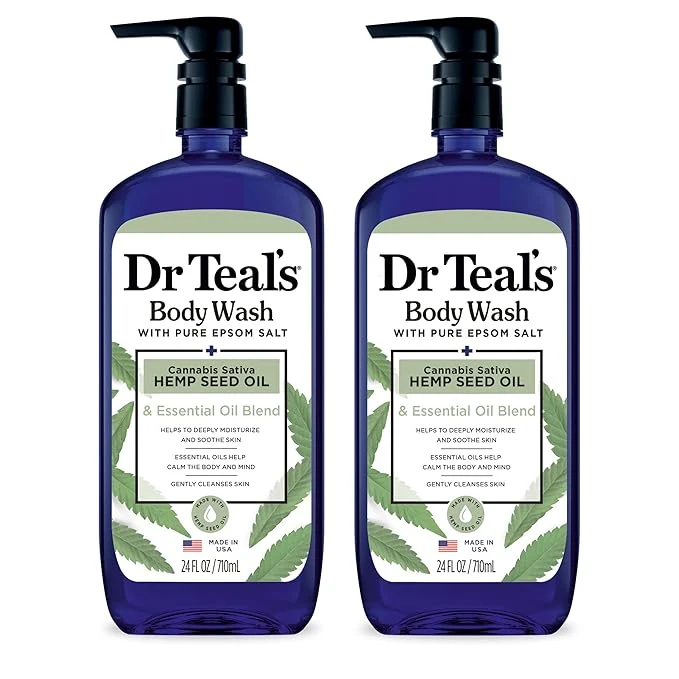 Reliable Dr Teal's Body Wash with Pure Epsom Salt Cannabis Sativa Hemp Seed Oil Practical