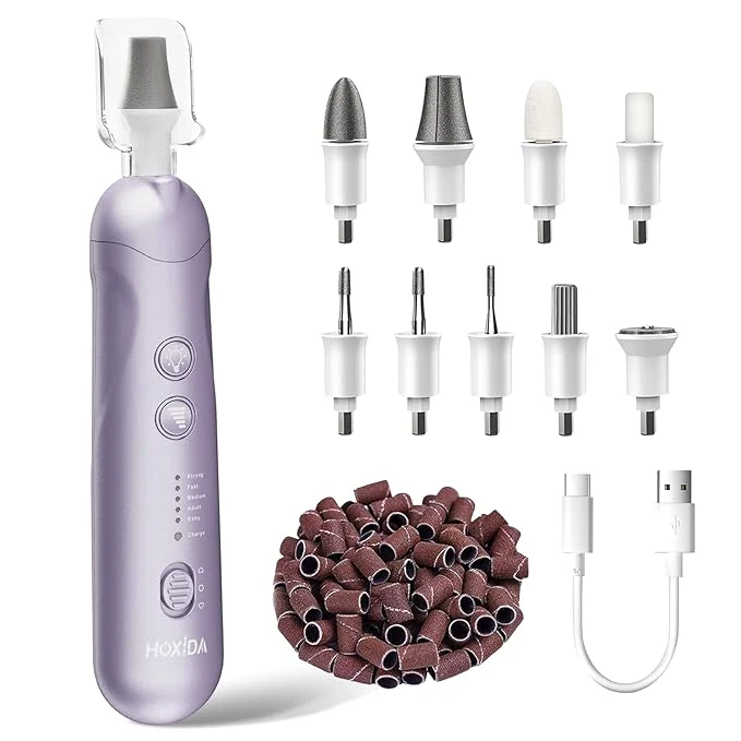 Professional Manicure Pedicure Kit Cordless Electric Nail File Set Crafted