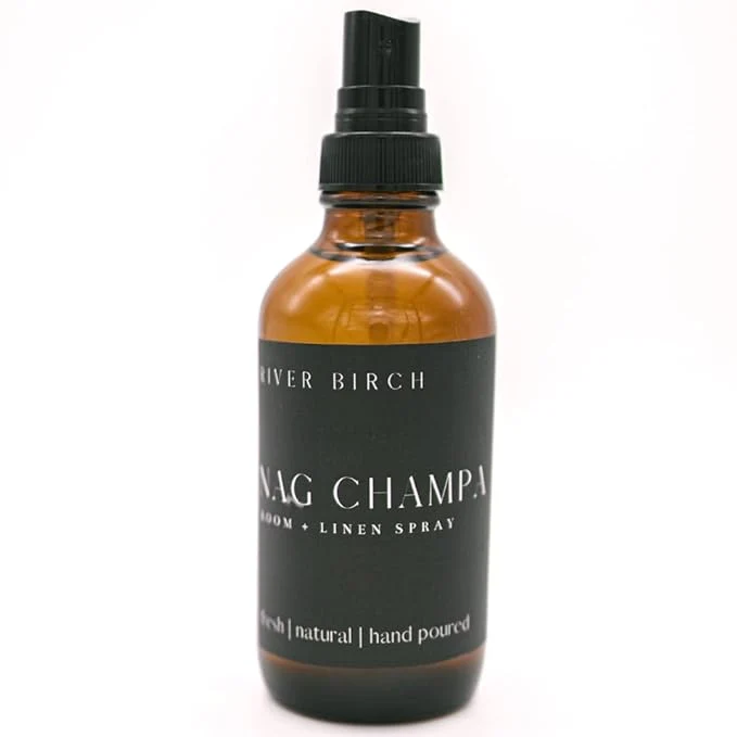 Sustainable River Birch Nag Champa Scented Linen and Room Spray Home Fragrance 4 oz Quality