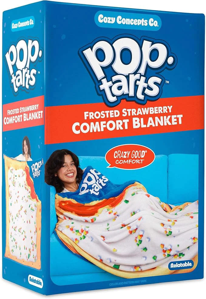 Exclusive Pop-Tarts™ Cozy Concepts Co. Throw Blanket by Relatable Looks Like a Giant Strawberry Pop-Tart® to Wrap Yourself Up for Kids and Teens 50x60 Cozy Soft Blanket Room Decor Expertly Made