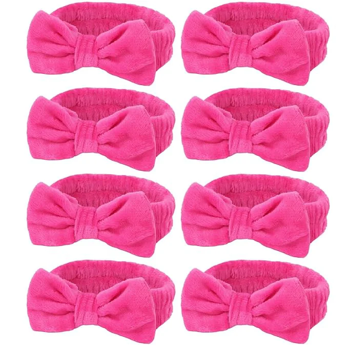 Detailed Semato 8 Pcs Hot Pink Spa Headband High-Performance