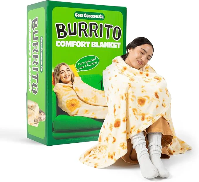 Long-Lasting Cozy Concepts Co. Burrito by Relatable Viral Trend Inspired Looks Like a Giant Tortilla to Wrap Yourself Up Like a Burrito Great Easter Gift for Room Decor or Easter Basket Stuffers Large Size 65 Reliable