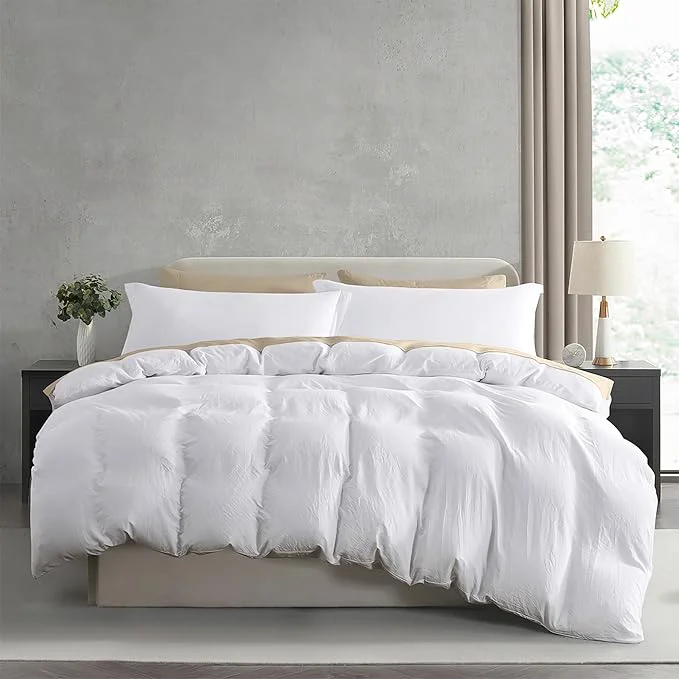 Elite Nestl White Duvet Cover Queen Size - Soft Prewashed Queen Duvet Cover Set 3 Piece with Zipper Closure 1 Duvet Cover 90x90 inches and 2 Pillow Shams Exceptional