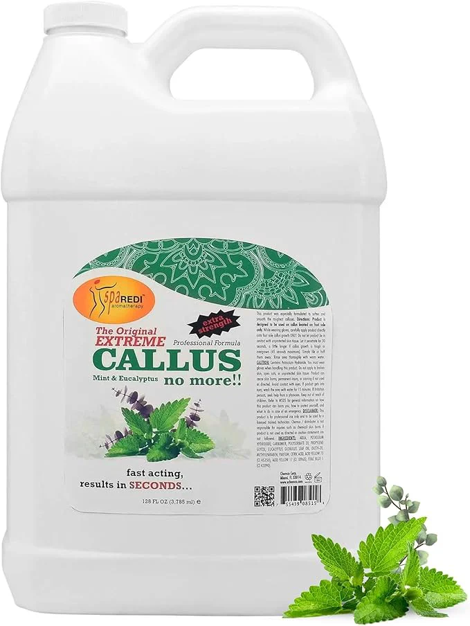 Premium SPA REDI - Callus Remover for Feet Gel Mint and Eucalyptus 128 Oz - Fine Crafted