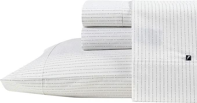 Efficient Nautica - Full Sheets Cotton Percale Bedding Set Casual Bedding Set Buoy Line Grey Full Versatile