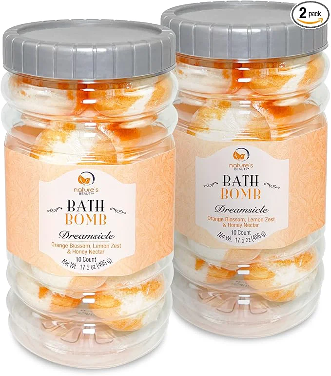 Practical Nature's Beauty Dreamsicle Bath Bomb Gift Set Multi-Pack Authentic