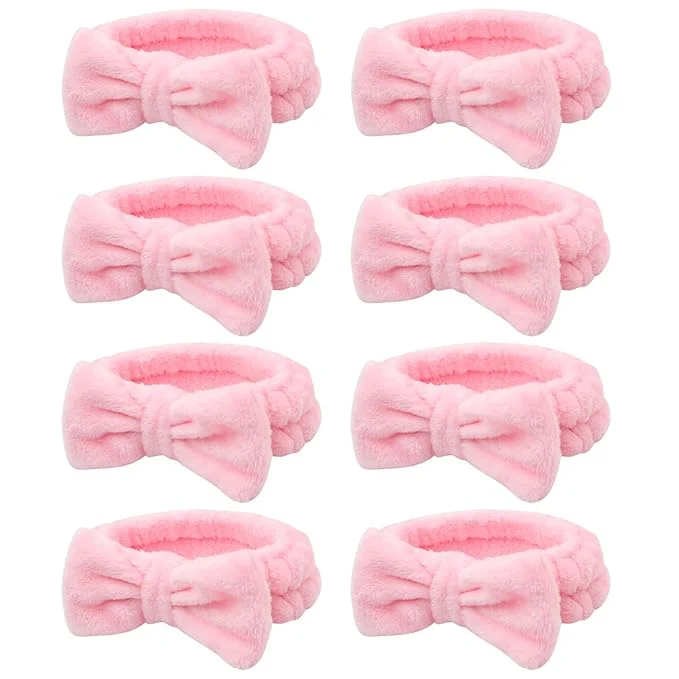 Functional Semato 8 Pcs Pink Spa Headband for Washing Face and Makeup Bridesmaid Proposal Artisan