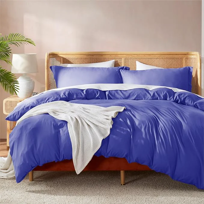 Official Nestl Royal Blue California King Duvet Cover Sets - Soft Double Brushed Cal King Duvet Cover 3 Piece with Button Closure 1 Duvet Cover 104x98 inches and 2 Pillow Shams Flexible